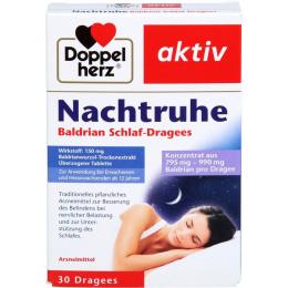 DOPPELHERZ Nachtruhe Baldrian Schlaf-Dragees 30 St.