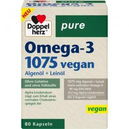 DOPPELHERZ Omega-3 1075 vegan pure Kapseln 80 St.