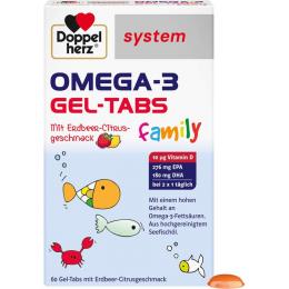 DOPPELHERZ Omega-3 Gel-Tabs family Erdb.Cit.system 60 St.