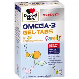 DOPPELHERZ Omega-3 Gel-Tabs family system 120 St.