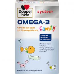 DOPPELHERZ Omega-3 Gel-Tabs family system 60 St.