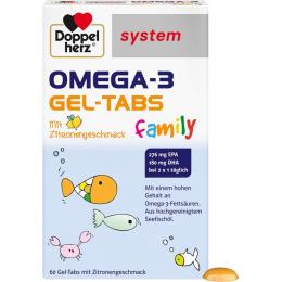 DOPPELHERZ Omega-3 Gel-Tabs family system 60 St. (90 g)