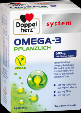 DOPPELHERZ Omega-3 pflanzlich system Kapseln 54,9 g