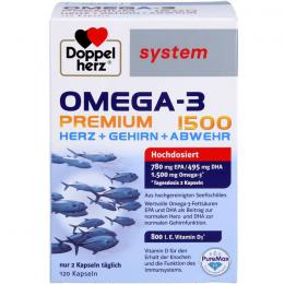 DOPPELHERZ Omega-3 Premium 1500 system Kapseln 120 St.
