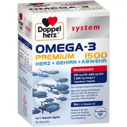 DOPPELHERZ Omega-3 Premium 1500 system Kapseln 60 St.
