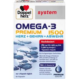 DOPPELHERZ Omega-3 Premium 1500 system Kapseln 60 St. (77,6 g)