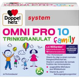 DOPPELHERZ Omni Pro 10 family system Trinkgranulat 20 St. (30 g)