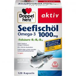 DOPPELHERZ Seefischöl Omega-3 1.000 mg+Fols.Kaps. 120 St.