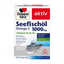 DOPPELHERZ Seefischöl Omega-3 1.000 mg+Folsäure Kapseln 120 St Kapseln
