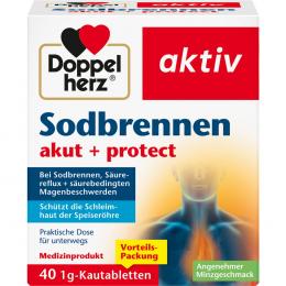 DOPPELHERZ Sodbrennen akut+protect Kautabletten 40 St Kautabletten