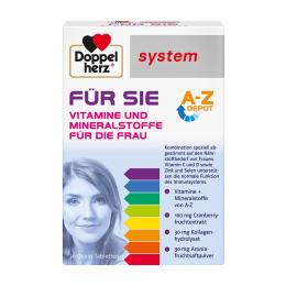 Ein aktuelles Angebot für DOPPELHERZ  system FÜR SIE 30 St Tabletten Frauengesundheit - jetzt kaufen, Marke Queisser Pharma GmbH & Co. KG.