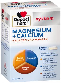 DOPPELHERZ System Magnesium + Calcium 60 St Tabletten