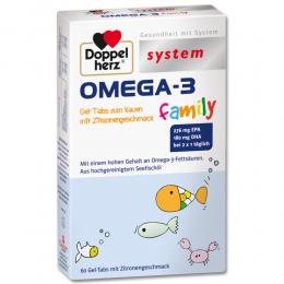 Doppelherz system OMEGA-3 family Gel-Tabs zum Kauen 60 St Kautabletten