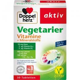 DOPPELHERZ Vegetarier Vitamine+Mineralstoffe aktiv 30 St.
