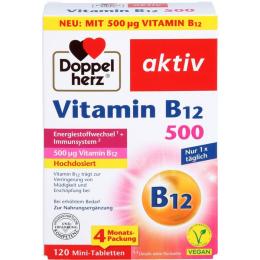 DOPPELHERZ Vitamin B12 500 Tabletten 120 St.