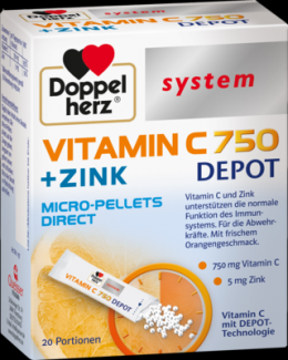 DOPPELHERZ Vitamin C 750 Depot system Pellets 20 St