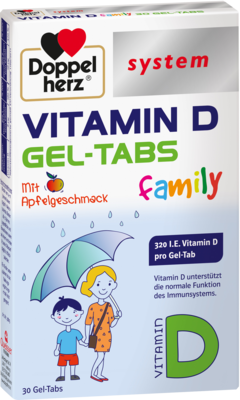 DOPPELHERZ Vitamin D Gel-Tabs family system 30 St
