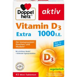 DOPPELHERZ Vitamin D3 1000 I.E. EXTRA Tabletten 45 St. (12,5 g)