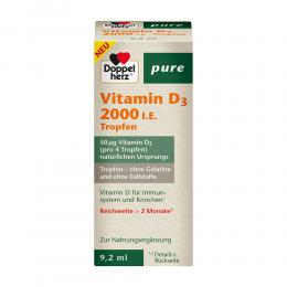 DOPPELHERZ Vitamin D3 2000 I.E. pure Tropfen 9.2 ml Tropfen