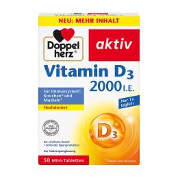 DOPPELHERZ Vitamin D3 2000 I.E. Tabletten 50 St Tabletten