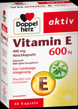 DOPPELHERZ Vitamin E 600 N Weichkapseln 40 St