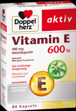 DOPPELHERZ Vitamin E 600 N Weichkapseln 80 St