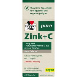 DOPPELHERZ Zink+C pure Kapseln 60 St. (30 g)