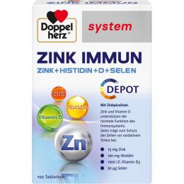 DOPPELHERZ Zink Immun Depot system Tabletten 100 St.