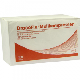 DRACOFIX OP-Kompressen 7,5x7,5 cm unsteril 8fach 100 St