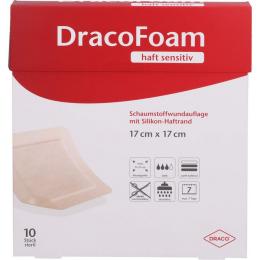 DRACOFOAM Haft sensitiv Schaumst.Wund.17x17 cm 10 St.