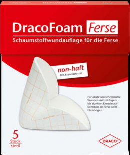 DRACOFOAM Schaumstoff Wundauflage Ferse 5 St