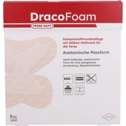 DRACOFOAM Schaumstoff Wundauflage Ferse haft 5 St.