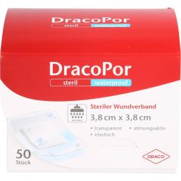 DRACOPOR waterproof Wundverband 3,8x3,8 cm steril 50 St.