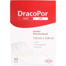 DRACOPOR Wundverband 3,8x3,8 cm steril 10 St.