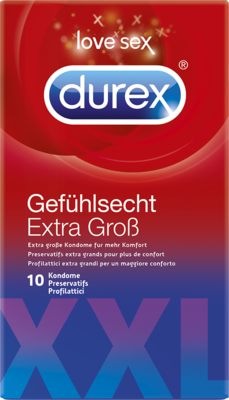 DUREX Gefhlsecht extra gro Kondome 10 St