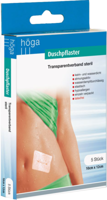 DUSCHPFLASTER 10x12 cm Transparentverband steril 5 St