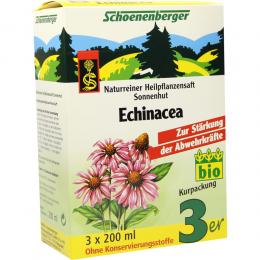 ECHINACEA SAFT Sonnenhut Schoenenberger 3 X 200 ml Saft