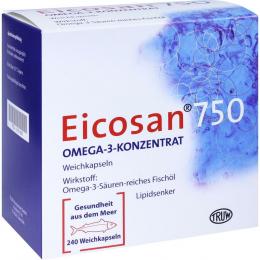 Eicosan 750 Omega-3-Konzentrat 240 St Weichkapseln