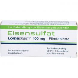 EISENSULFAT Lomapharm 100 mg Filmtabletten 20 St.