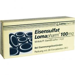 EISENSULFAT Lomapharm 100 mg Filmtabletten 20 St Filmtabletten