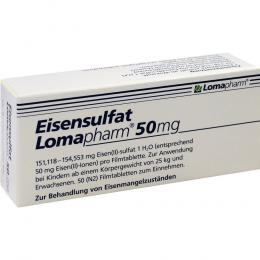 EISENSULFAT Lomapharm 50 mg Filmtabletten 50 St Filmtabletten