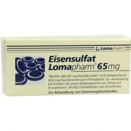 EISENSULFAT Lomapharm 65 mg überzogene Tab. 50 St Überzogene Tabletten