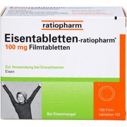 EISENTABLETTEN-ratiopharm 100 mg Filmtabletten 100 St.