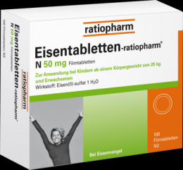 EISENTABLETTEN-ratiopharm N 50 mg Filmtabletten 100 St