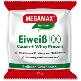 EIWEISS 100 Erdbeer Megamax Pulver 30 g