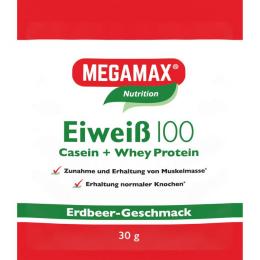 EIWEISS 100 Erdbeer Megamax Pulver 30 g