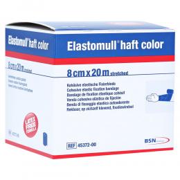 Elastomull haft color 20mx8cm blau Fixierbinde 1 St Binden