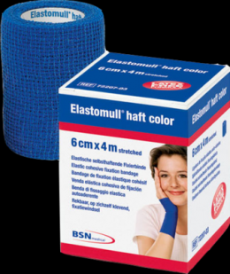 ELASTOMULL haft color 6 cmx4 m Fixierb.blau 1 St