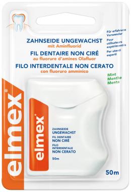 ELMEX Zahnseide ungewachst mit Aminfluorid 50 m ohne