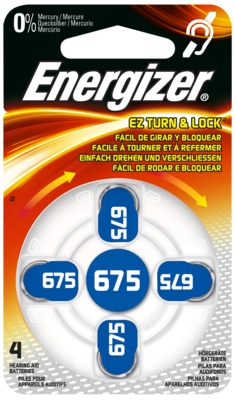 ENERGIZER Hrgertebatterie 675 4 St